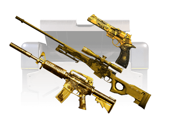 Gold Black Dragon Set Crate A